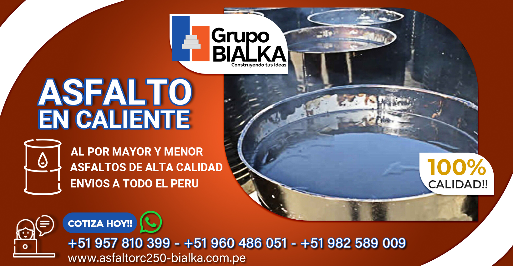 venta de asfalto en caliente